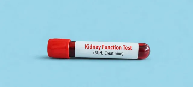 A blood sample tube for a kidney function test